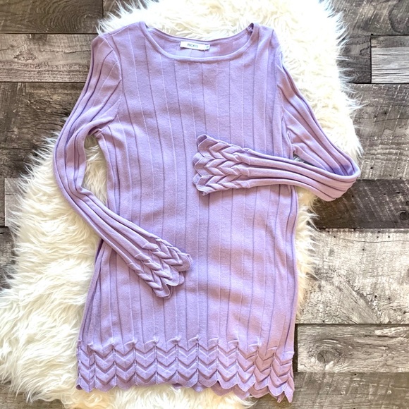 Ricki’s Lilac Mid Pointelle Pullover - Picture 3 of 8